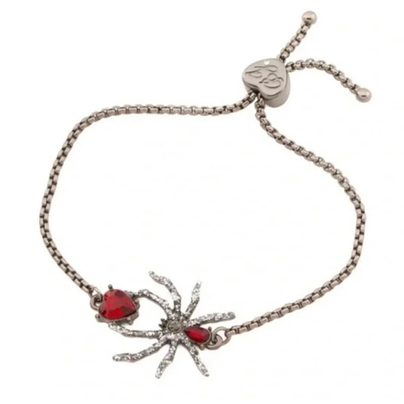 BETSEY JOHNSON SET 5-Piece Halloween Spider Bracelet Necklace Ring Earrings NWT - Picture 4 of 16